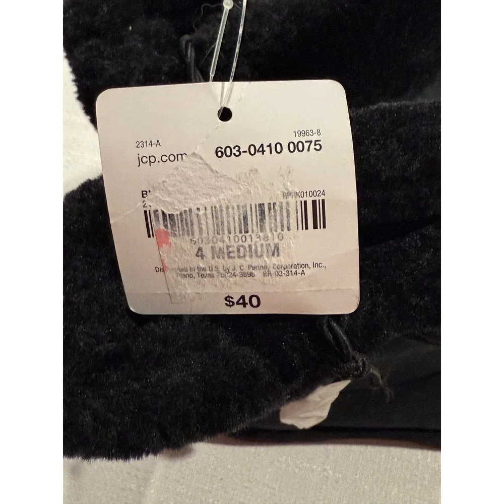 Arizona Jean Co. Black Faux Fur Winter Snow‎ Boots Girls Size